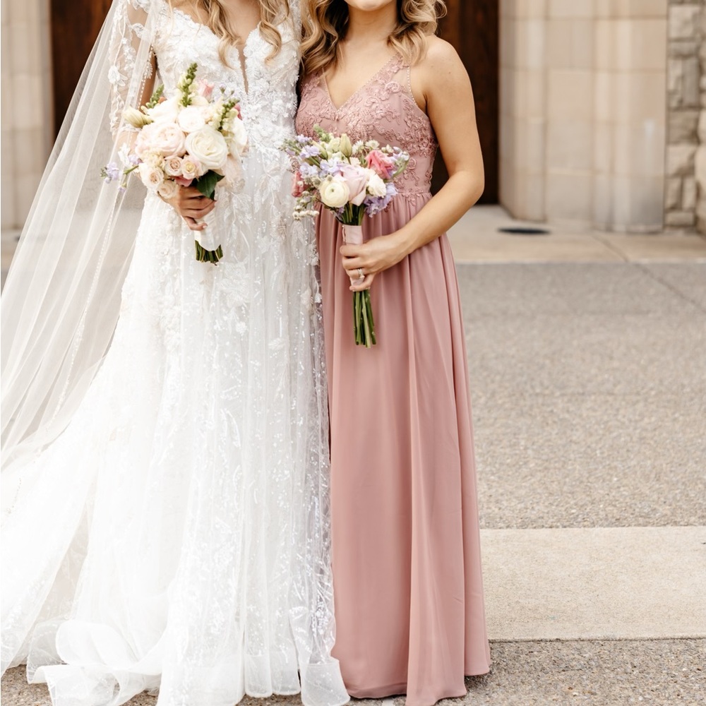 Azazie Amy in Dusty Rose